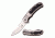 Elk Ridge Folding Blade, 3.5in, Stainless Steel Blade, Stainless Steel Black Pakkawood Insert Handle ER-A014BW