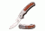 Elk Ridge Folding Blade, 3.5in, Stainless Steel Blade, Stainless Steel Light Brown Pakkawood Insert Handle ER-A014LW