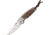 Elk Ridge Framelock Folding Knife, 3.5in Satin SS Drop Point, SS Handle, Thumb Stud, Pocket Clip, Wood Front Handle Onlay, ER-933BW