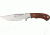 Elk Ridge Hunter Fixed Blade Knife, 9.25in, Upswept Blade, Brown Rich Grain Wood Handle ER052