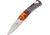 Elk Ridge LED Linerlock A/O Orange Camo Folding Knife,3in,Stainless Steel,Standard Edge,Satin,Camo,Synthetic Handle ERA157OC