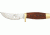 Elk Ridge Small Hunter Fixed Blade Knife, 3.625in, Mirror Polished Stainless, Brown Rich Grain Wood Handle ER050