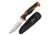 Elk Ridge Trek Fixed Blade Caping Knife, 4in, Stainless Steel 8Cr13MoV, Drop Point, Black/Orange Handle, ER-TKFIX003CS