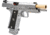 EMG Salient Arms International 2011 DS Full Auto Select Fire GBB Pistol, 5.1 Green Gas, Silver, Medium, GP-SAI-DS0101-FA