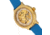 Empress Alice Automatic MOP Skeleton Dial Leather-Band Watch, Blue, One Size, EMPEM3204