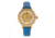 Empress Alice Automatic MOP Skeleton Dial Leather-Band Watch, Blue, One Size, EMPEM3204