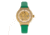 Empress Alice Automatic MOP Skeleton Dial Leather-Band Watch, Green, One Size, EMPEM3203