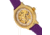 Empress Alice Automatic MOP Skeleton Dial Leather-Band Watch, Purple, One Size, EMPEM3205