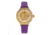 Empress Alice Automatic MOP Skeleton Dial Leather-Band Watch, Purple, One Size, EMPEM3205