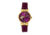 Empress Alouette Automatic Semi-Skeleton Leather-Band Watch, Fuschia - Womens, EMPEM3401
