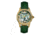 Empress Augusta Automatic Mosaic Mother-of-Pearl Leather-Band Watch, Gold/Green, One Size, EMPEM3503