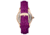 Empress Augusta Automatic Mosaic Mother-of-Pearl Leather-Band Watch, Rose Gold/Fuchsia, One Size, EMPEM3505