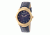 Empress Francesca Automatic MOP Leather-Band Watch, Black/Navy EMPEM2204