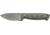 Entrek Badger Fixed Blade Knife, 3.375in, StainlessDrop Point, Black Canvas Micarta Handle EN1