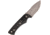 Entrek Mink Fixed Blade Knife, 3in, Black, Canvas Micarta Handle EN36