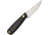Enzo Necker 70 Black Micarta Fixed Blade Knife, 2.75in, Black, Micarta Handle, Black Molded Kydex Sheath BRI9807