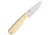 Enzo Necker 70 Ivory Micarta Fixed Blade Knife, 6in, 2.5in, Sandvik 12C27 Steel, Ivory, Micarta Handle BRI9808