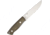 Enzo Trapper 115 Fixed Blade Elmax Fixed Blade Knife, 4.5in, Standard Edge, Satin, Green, Canvas Micarta Handle BRI2066