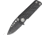 EOS Prawn Folder DLC Spear Folding Knife, 2in Black Dlc Coated SS Spear Point Blade, Black Dlc Coated Titanium Handle, EOS026