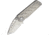 EOS Prawn Folder Folding Knife, 2in Stonewash SS Tanto Blade, Satin Titanium Handle, EOS025