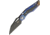 EOS Urchin Friction Folder Flame Folding Knife, 3in Black Dlc Coated Nitro V Steel Blade, Flame Anodized Titanium Handle With Carbon Fiber Inlay, Pocket Clip, Slip Joint, EOS037