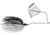 Epic Baits Buzz Bait Slow Rollr, Black Back Shad, 1/4 oz, BBSR14WHTBLF015