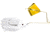 Epic Baits Buzz Bait Slow Rollr, Gold Blade, Ghost White, 1/2 oz, BBSR12WHTBLFGB027