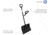 Ergiesystems 18in Two-Handed Ergonomic Snow Shovel, Black SNW101