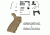Ergo Grip AR Enhanced Lower Parts Kit with Original Ergo Grip w/o Fire Control Group, Dark Earth, 4979-DE