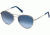 Ermenegildo Zegna EZ0098 Sunglasses - Shiny Light Ruthenium Frame Color, Gradient Blue Lens Color