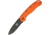 Esee Avispa Framelock Orange Folding Knife, 3.5 black EDP coated AUS-8 stainless blade, Orange textured G10 handle with black stainless ba, BRK1301ORNGE BLK BLADE