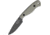 Esee Camp Lore James Gibson Knife, 7.63in Overall, 3.5in Stonewash 1095Hc Steel Drop Point, Canvas Micarta Handle, Brown Leather Sheath, ESJG3BO