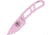 Esee Candiru Pink Fixed Blade Knife, 2in, 1095 Carbon Steel, Drop Point, Textured Pink Powder Coated, Skeletonized Handle ESCANPINK