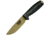 Esee Model 4 3D Fixed Blade DE Knife, 4.5 dark earth powder coated 1095HC steel blade, Black 3D machined G10 handle, 4PDE-001