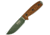Esee Model 4 OD Green Blade Natural Knife, 4.5 OD green powder coated 1095HC steel blade, Natural canvas micarta handle, 4POD-011