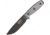Esee Model 4 Stainless Plain Fixed Blade Knife, 9in, 4.5in, 440C Steel, Drop Point, Black, Linen Micarta Handle, Black Molded Kydex Sheath ES4PB