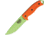 Esee Model 5 Survival Fixed Blade Knife, Sheath, 5.375in, Venom Green Powder Coated Carbon Steel, Orange G10 Handle ES5PVG
