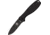 Esee Zancudo Framelock Black D2 Folding Knife,3in,D2 Tool Steel,Standard Edge,Black EDP Coated,Black,GRN Handle BRKR2B