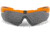 ESS Crossbow Ballistic Sunglasses, Hi-Vis Orange Frame, Smoke Gray/Clear Lens, EE9007-22