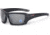 ESS Rollbar Tactical Sunglasses, Black Frame w/ US Flag Logo, Polarized Mirrored Gray Lens, EE9018-08