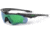ESS Waterman CrossBladeNARO Sunglasses, Carbon Gray Frame, Polarized Mirrored Green Lens, Medium/Small, EE9034-20
