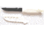Evolution Bait Knife 4 in Wht Handle Blk Blade Wht Cover, EV-BK4-WHT