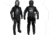 ExecDefense USA TURBO-X Riot Suit, Black &amp; Dark Navy Blue, Universal Size, TURBO-X