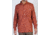 Air Strip Micro Plaid Long Sleeve Shirt - Mens-Burnt Brick-Small