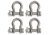 Extreme Max Boattector Stainless Steel Bolt Type Anchor Shackle, 1/4in, Pack of 4, 3006.8366.4