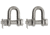 Extreme Max Boattector Stainless Steel Bow Shackle, 1/2in, Pack of 2, 3006.8297.2