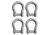Extreme Max Boattector Stainless Steel Bow Shackle With No Snag Pin, 3/8in, Pack of 4, 3006.8411.4
