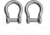Extreme Max Boattector Stainless Steel Bow Shackle With No Snag Pin, 5/16in, Pack of 2, 3006.8408.2