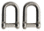 Extreme Max Boattector Stainless Steel D Shackle With No Snag Pin, 5/16in, Pack of 2, 3006.8396.2