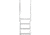 Extreme Max Delu x e Flip Up Dock Ladder w/ Welded Step Assembly 4 Step, 3005.3913